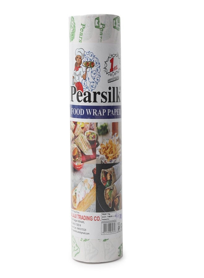 PEARSILK ورق زبدة بيرسيلك (1 كجم) (100 متر) مطبوع احترافي للخبز، ورق خبز متخصص لصنع الكيك، ورق زبدة غير لاصق، ورق تغليف روتي للطعام، طقم من قطعة واحدة - Image 2